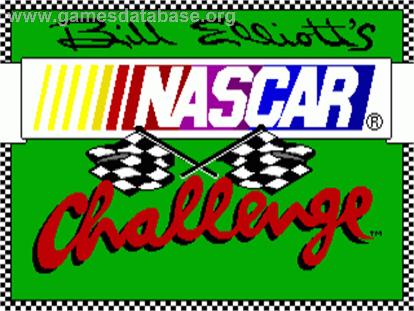 Bill Elliott's NASCAR Challenge - Commodore Amiga - Artwork - Title Screen