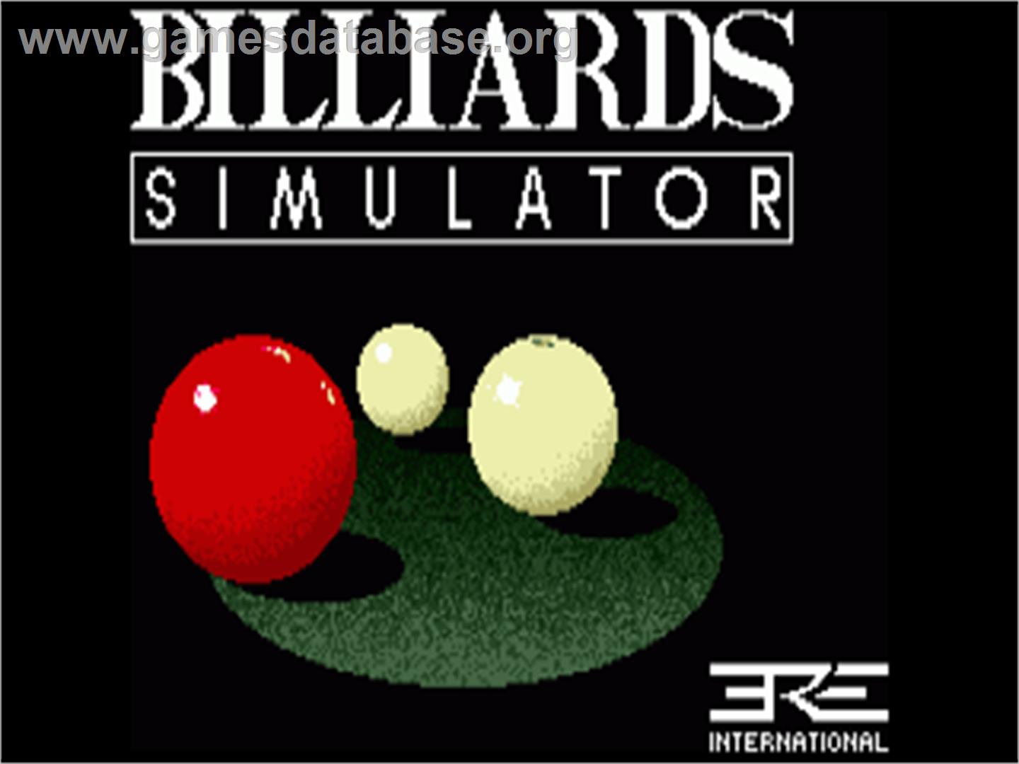 Billiards Simulator - Commodore Amiga - Artwork - Title Screen