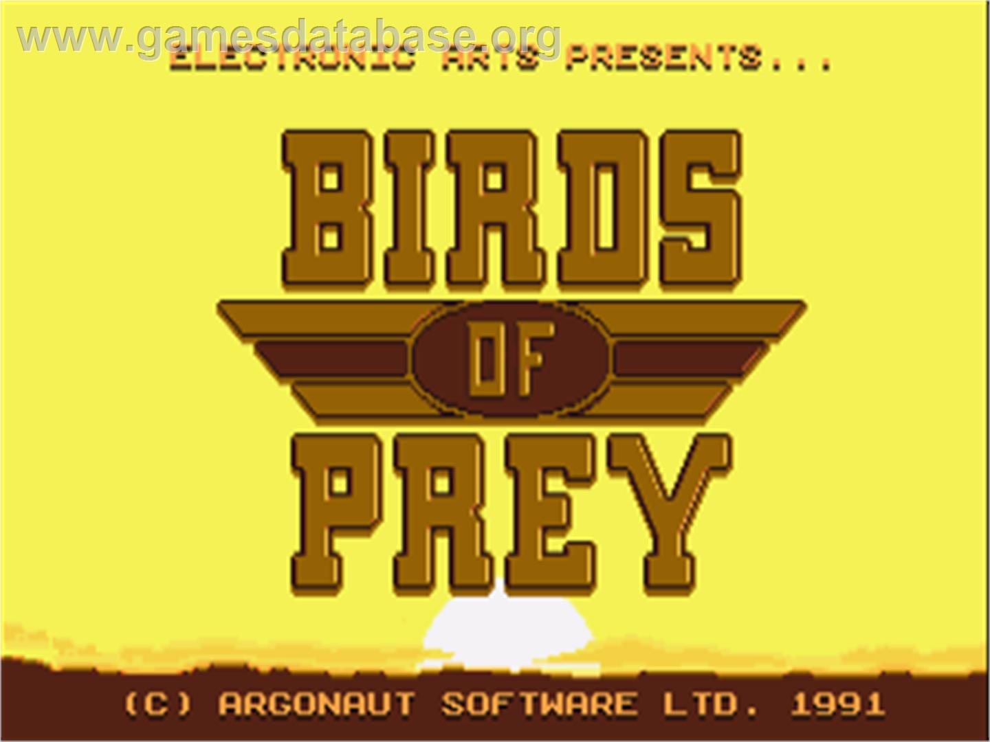 Birds of Prey - Commodore Amiga - Artwork - Title Screen