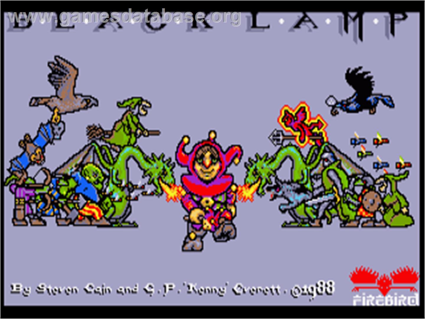 Black Lamp - Commodore Amiga - Artwork - Title Screen