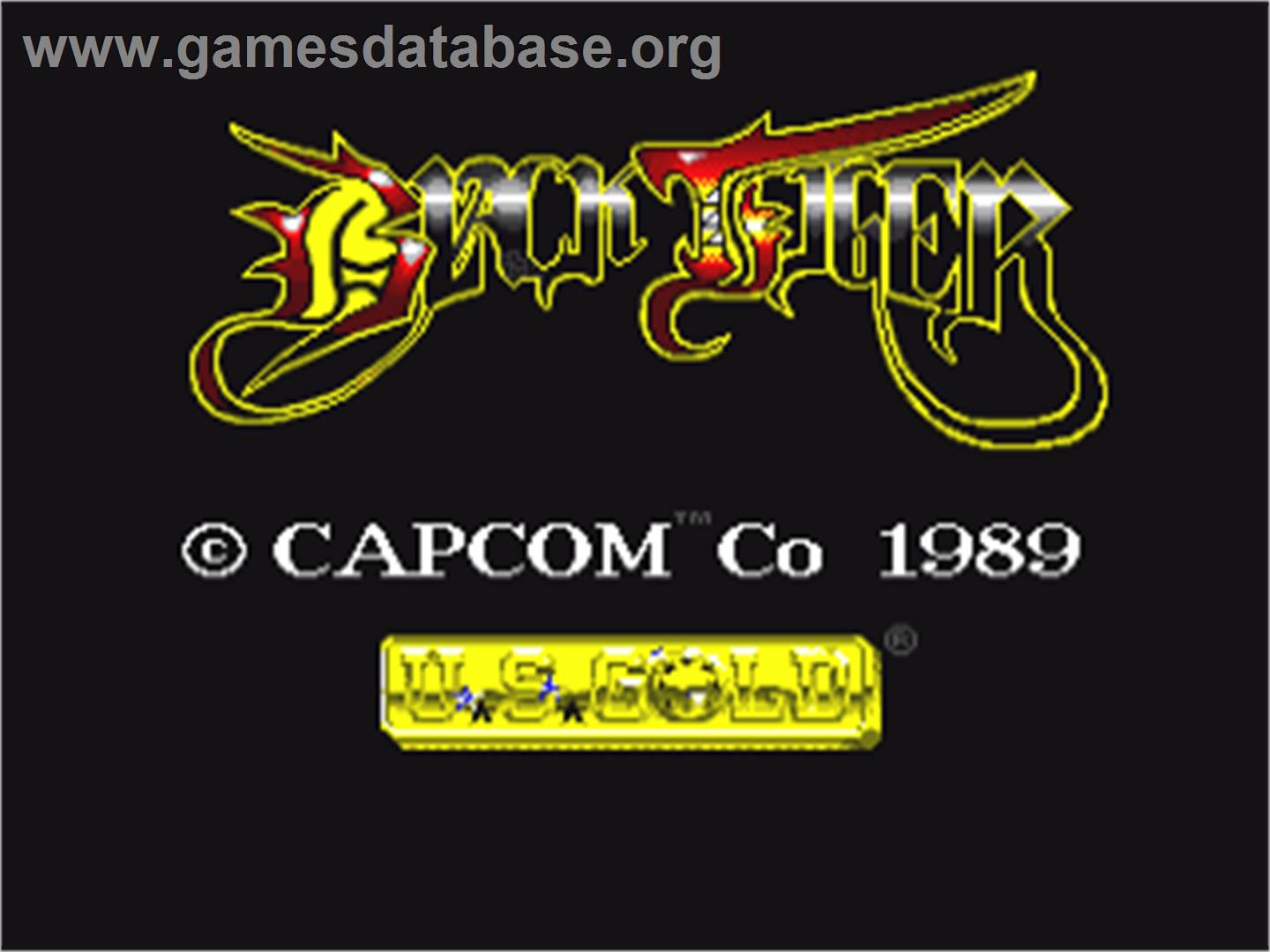 Black Tiger - Commodore Amiga - Artwork - Title Screen