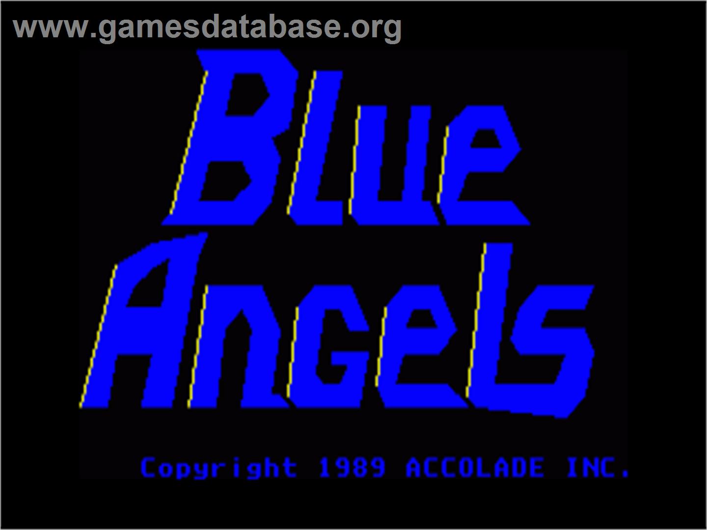 Blue Angels: Formation Flight Simulation - Commodore Amiga - Artwork - Title Screen