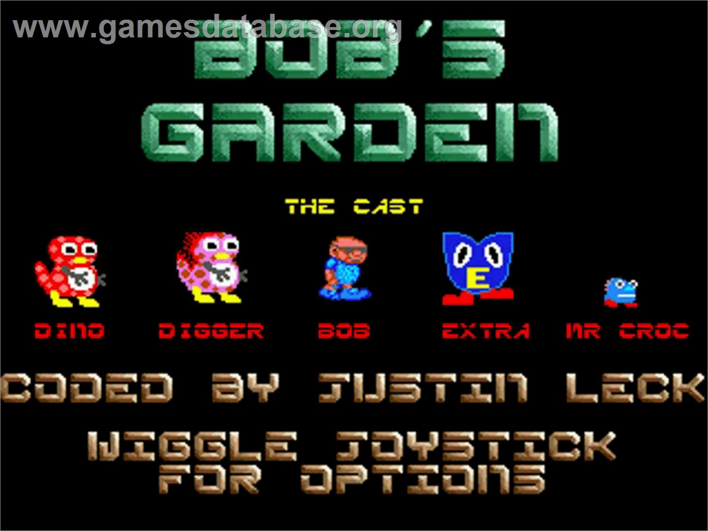 Bob's Garden - Commodore Amiga - Artwork - Title Screen