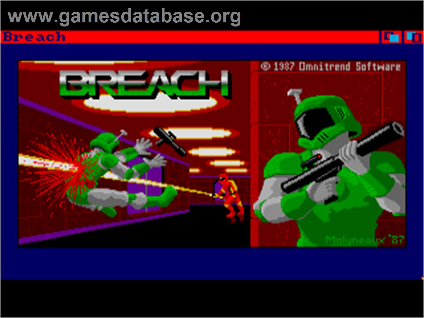 Breach - Commodore Amiga - Artwork - Title Screen
