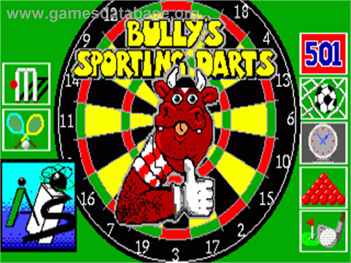 Bully's Sporting Darts - Commodore Amiga - Artwork - Title Screen