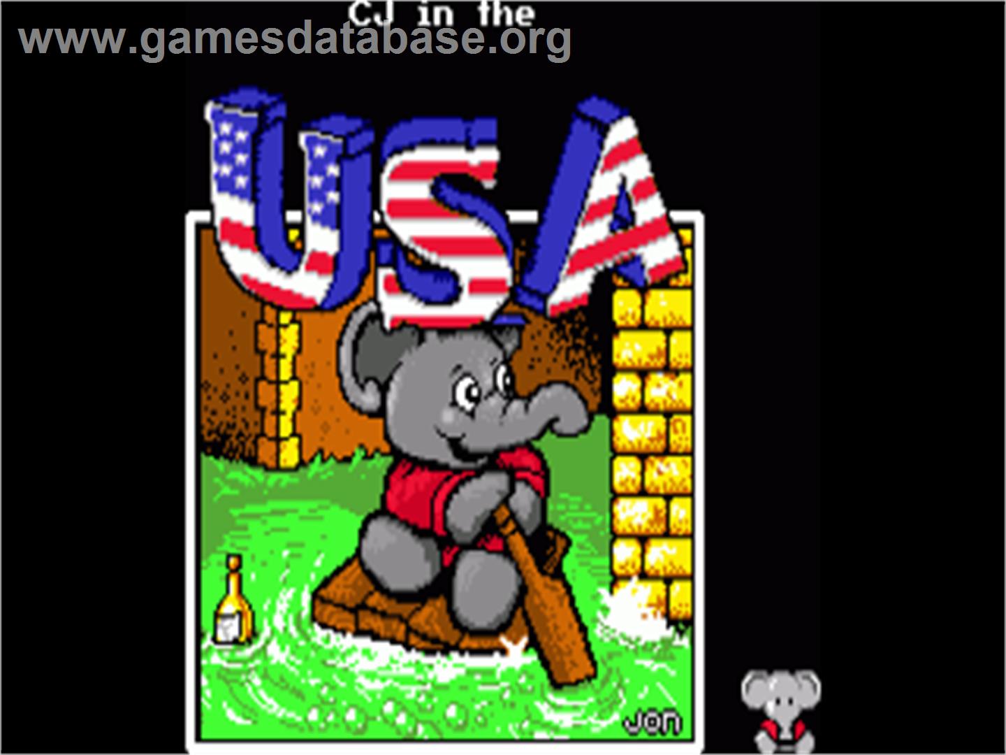 CJ in the USA - Commodore Amiga - Artwork - Title Screen