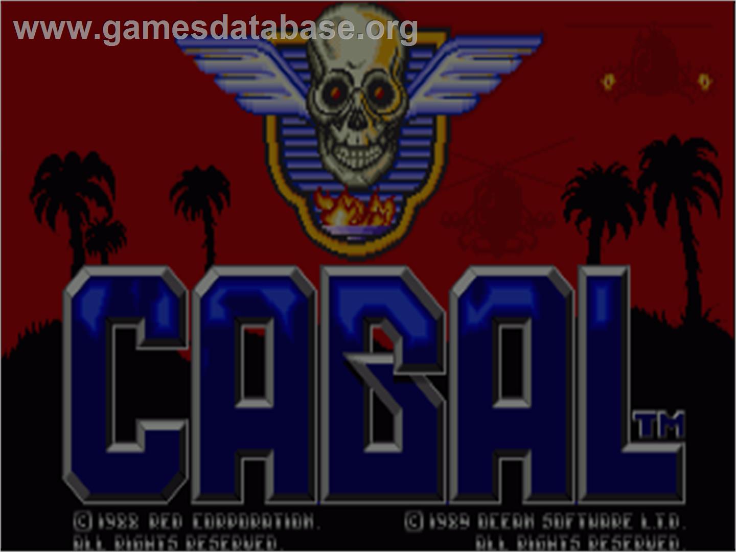 Cabal - Commodore Amiga - Artwork - Title Screen