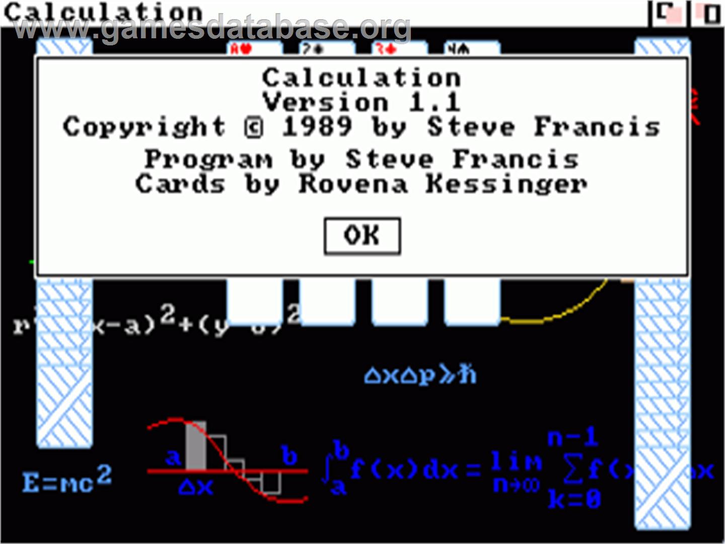 Calculation - Commodore Amiga - Artwork - Title Screen