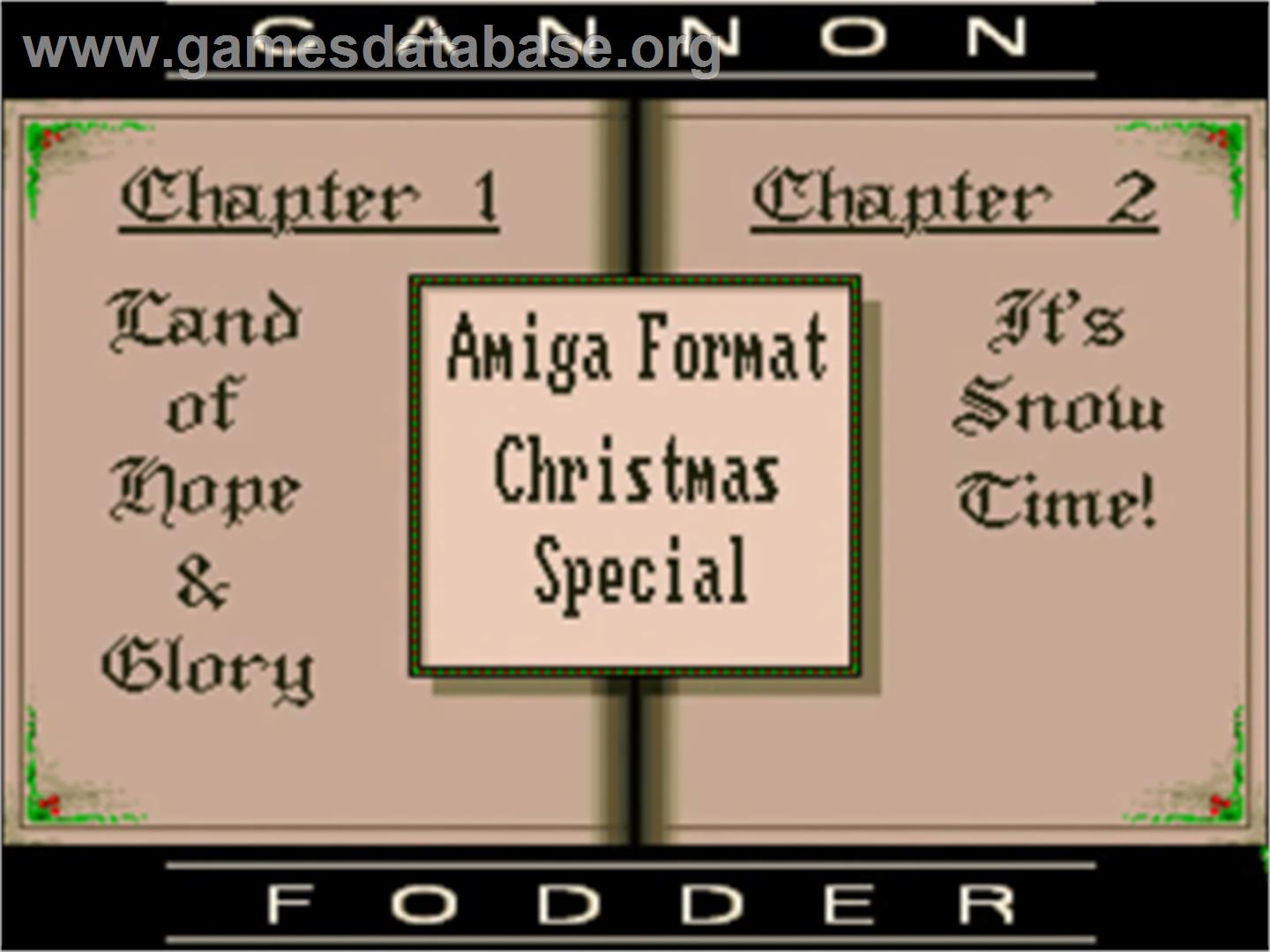 Cannon Soccer - Commodore Amiga - Artwork - Title Screen