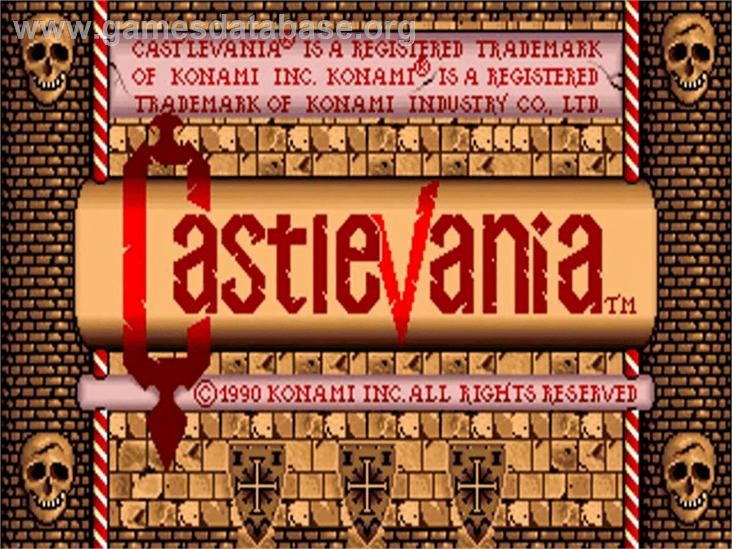 Castlevania - Commodore Amiga - Artwork - Title Screen