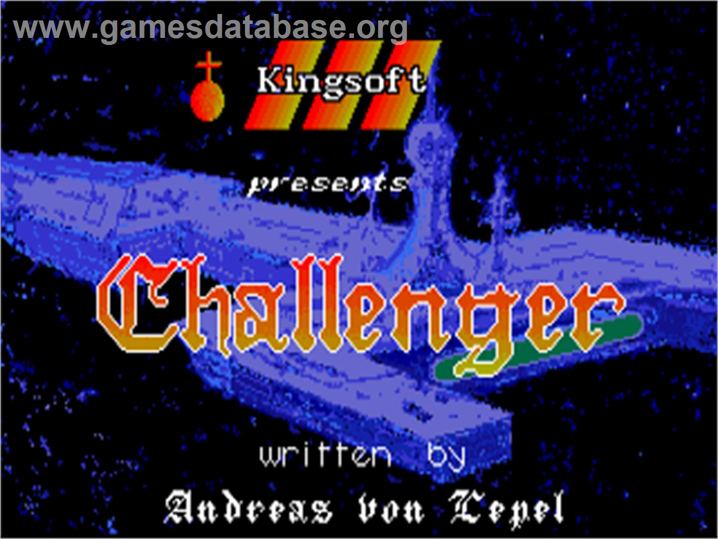 Challenger - Commodore Amiga - Artwork - Title Screen