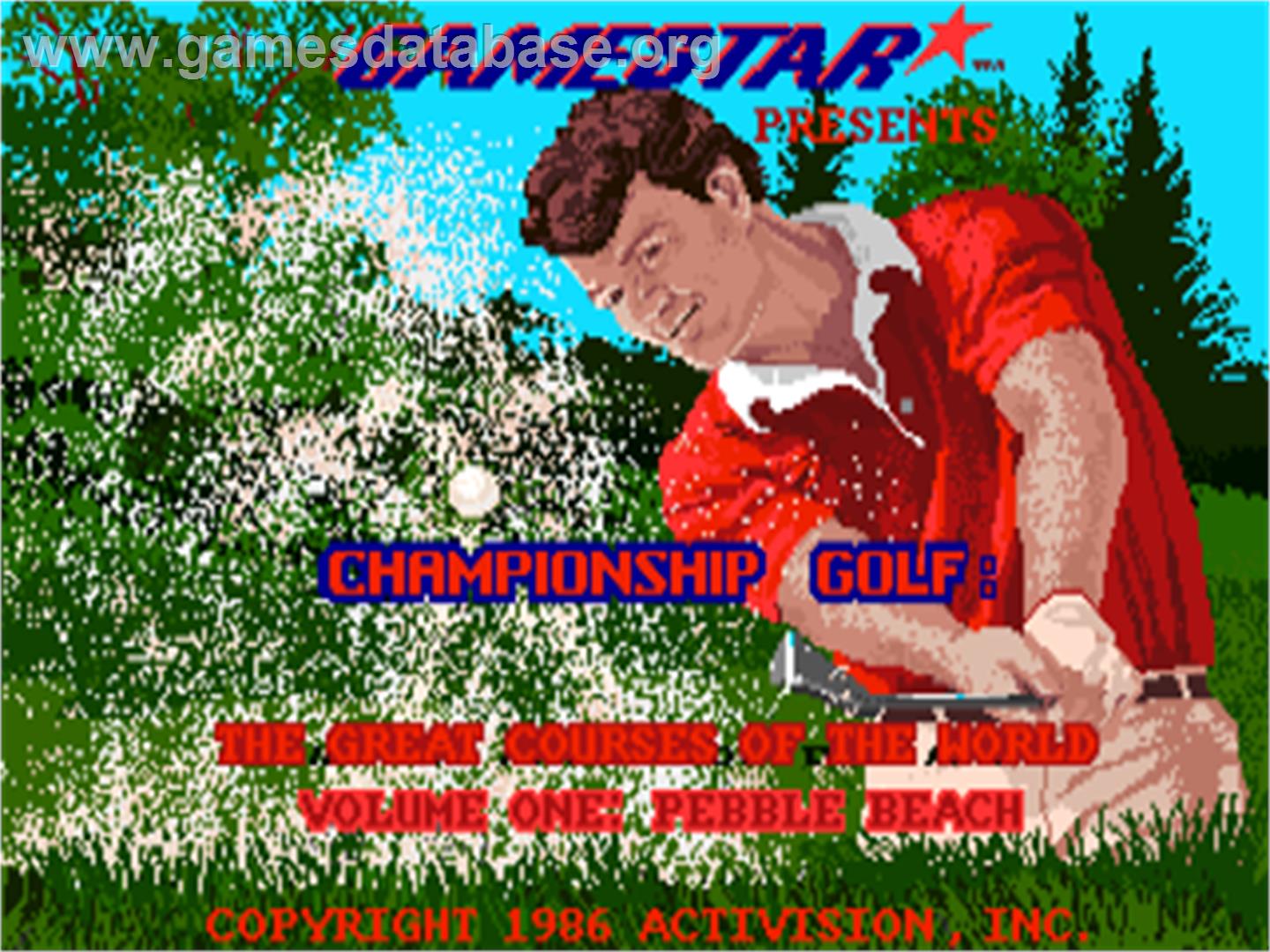 Championship Golf - The Great Courses Of The World - Volume I - Pebble Beach - Commodore Amiga - Artwork - Title Screen