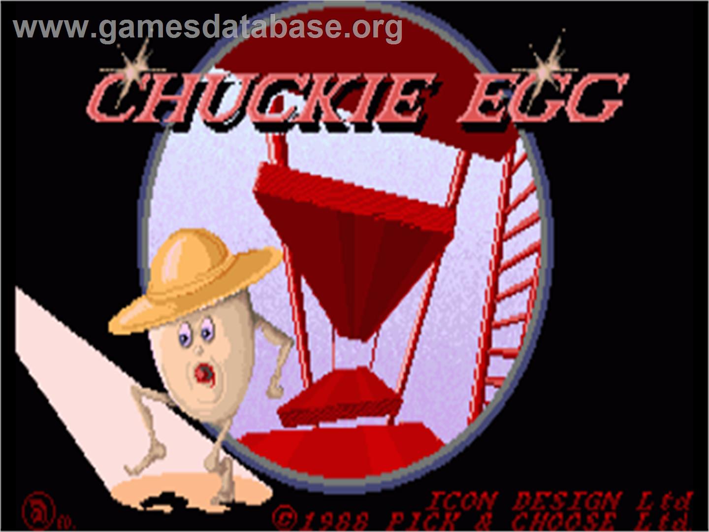 Chuckie Egg - Commodore Amiga - Artwork - Title Screen