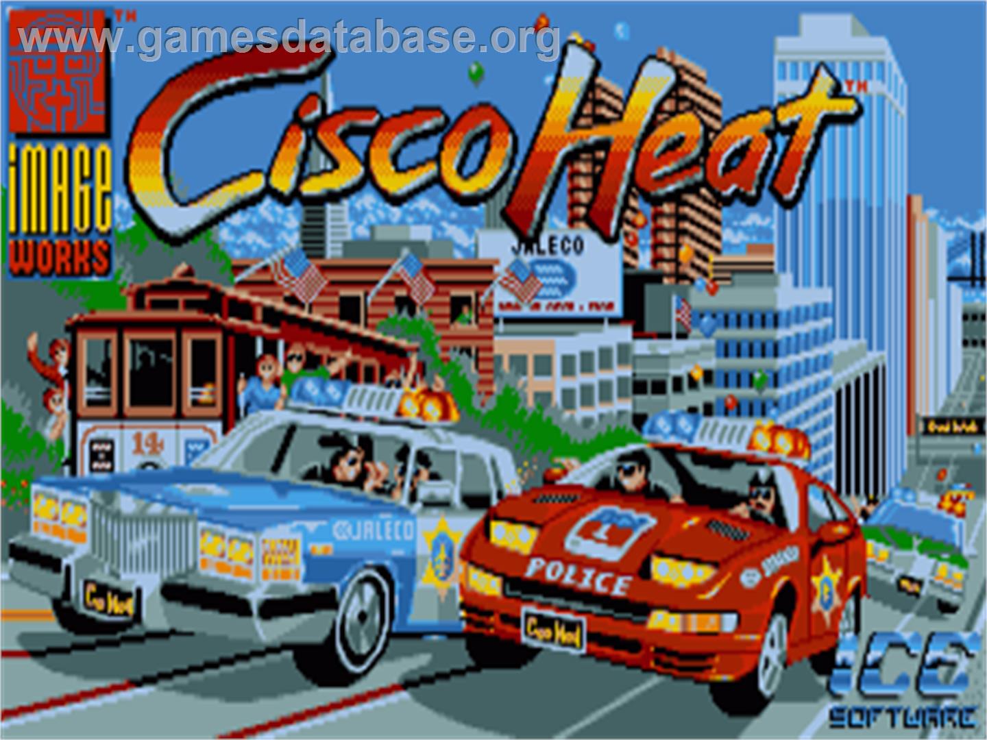 Cisco Heat: All American Police Car Race - Commodore Amiga - Artwork - Title Screen