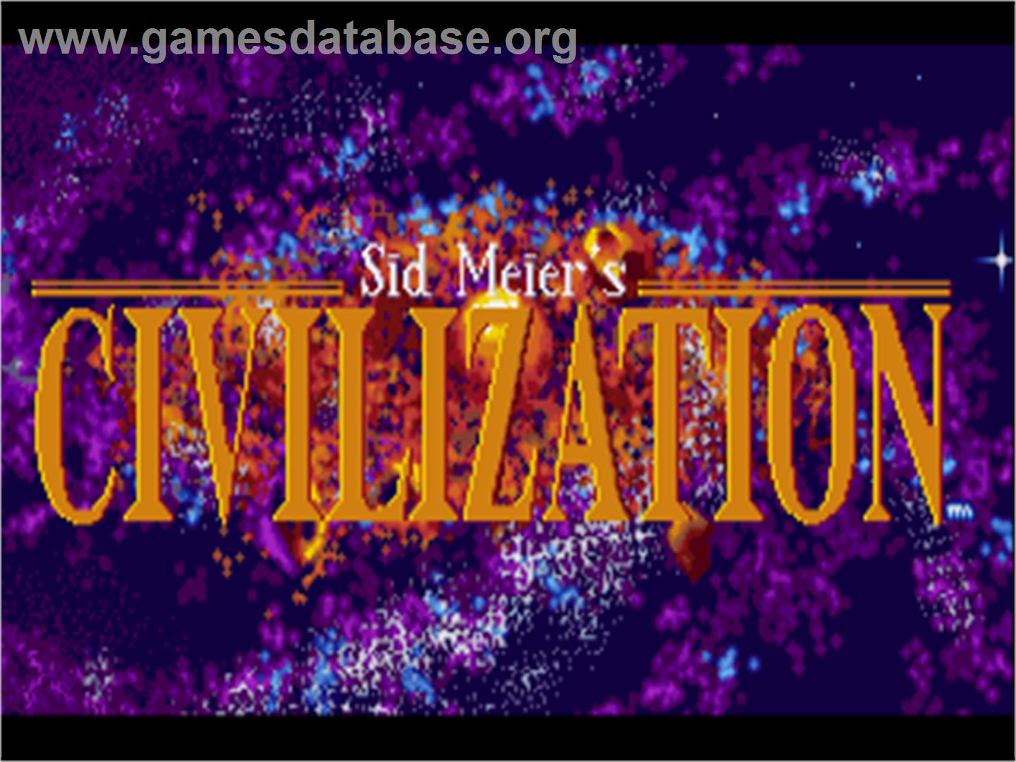 Civilization - Commodore Amiga - Artwork - Title Screen