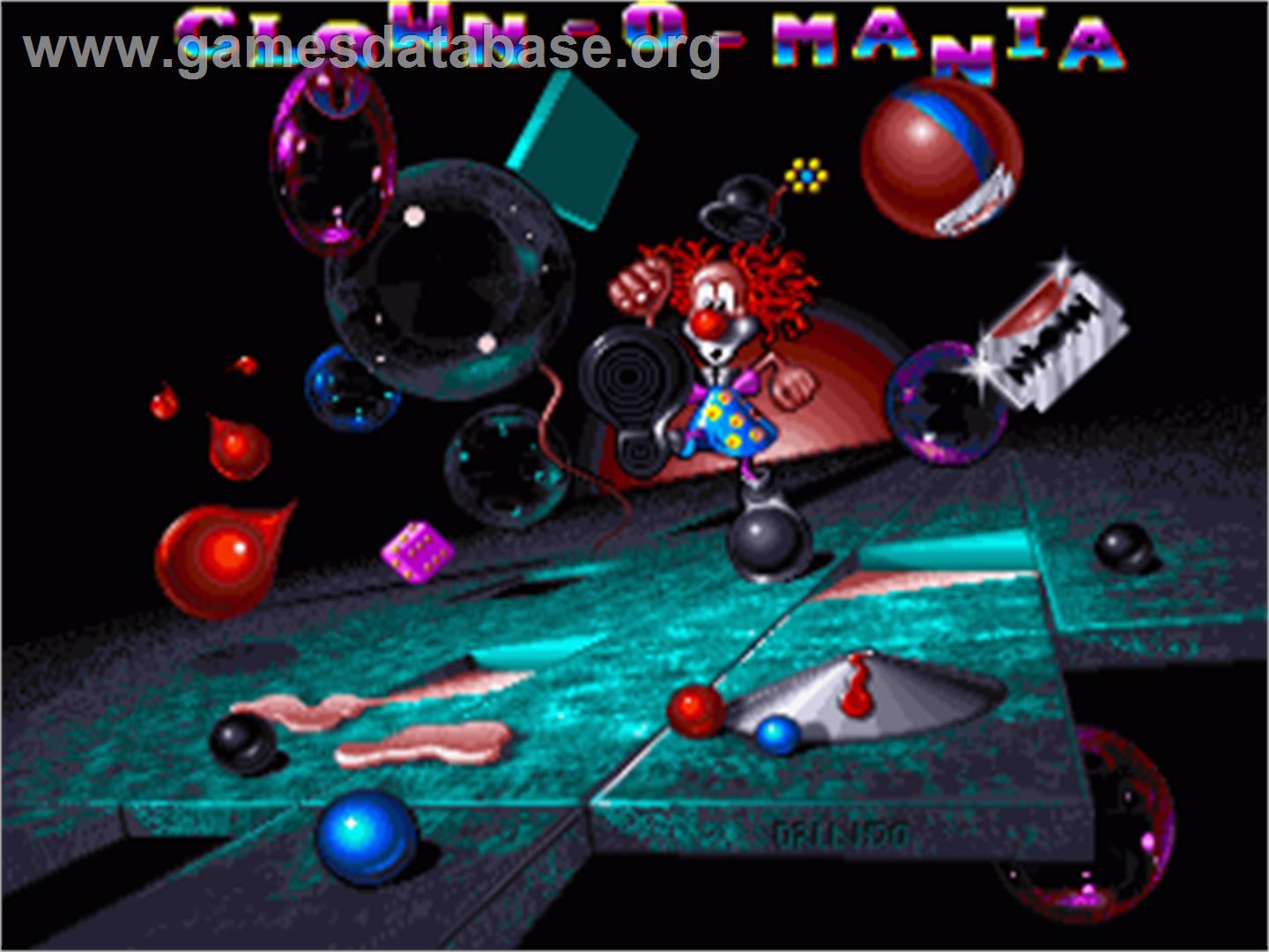 Clown 'o' Mania - Commodore Amiga - Artwork - Title Screen