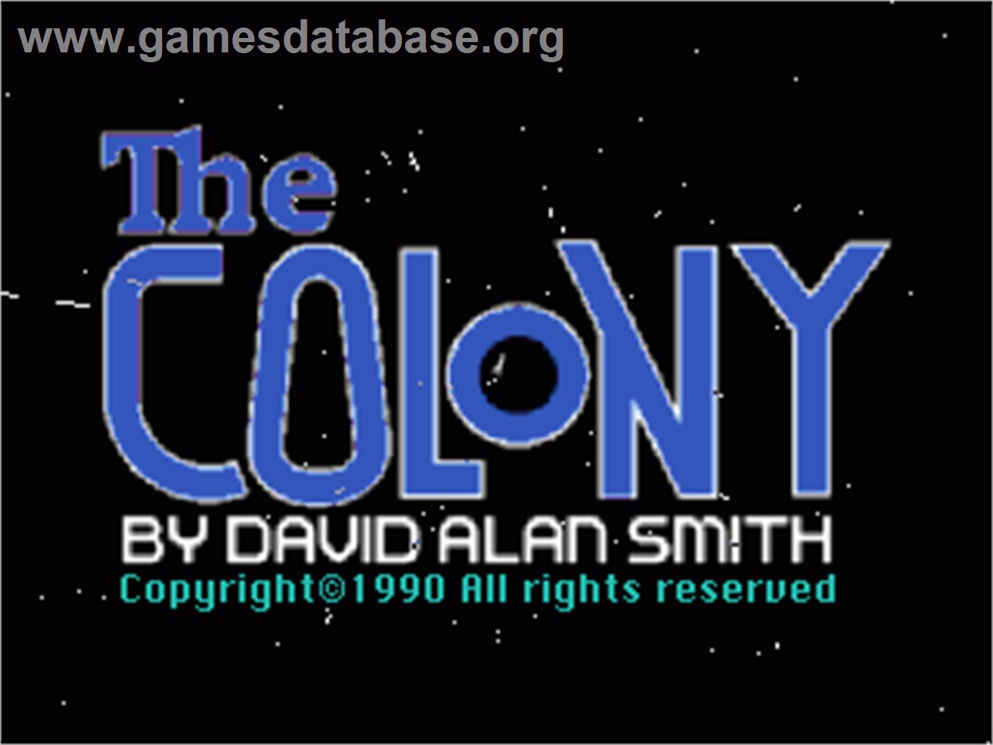 Colony, The - Commodore Amiga - Artwork - Title Screen