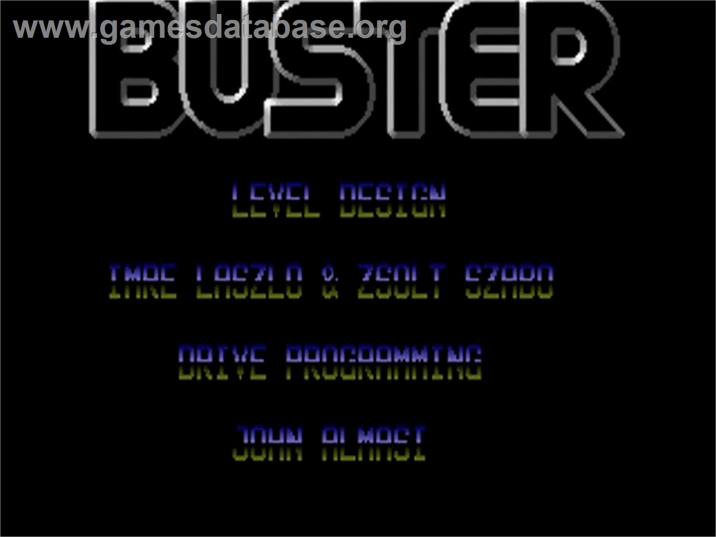 Color Buster - Commodore Amiga - Artwork - Title Screen