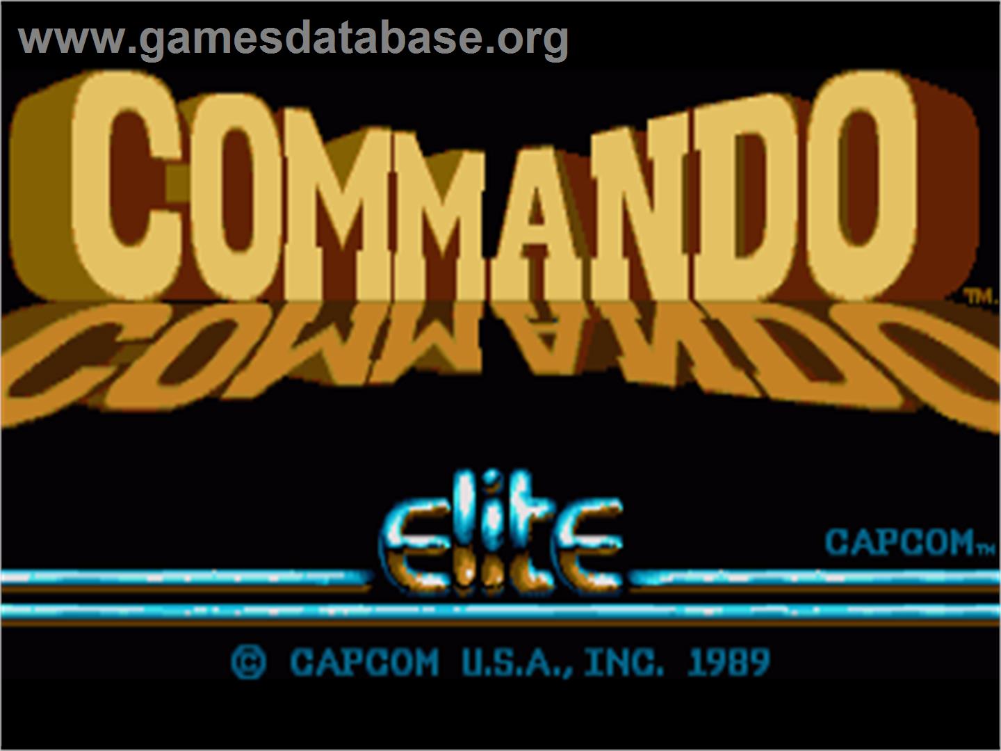Commando - Commodore Amiga - Artwork - Title Screen
