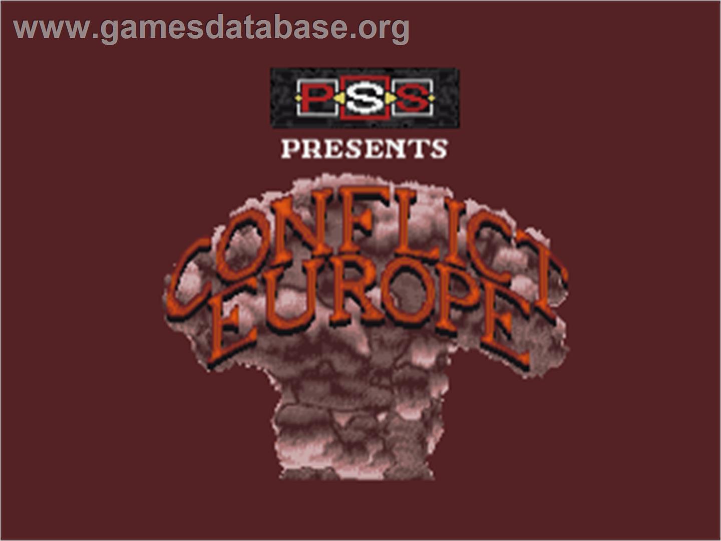 Conflict: Europe - Commodore Amiga - Artwork - Title Screen