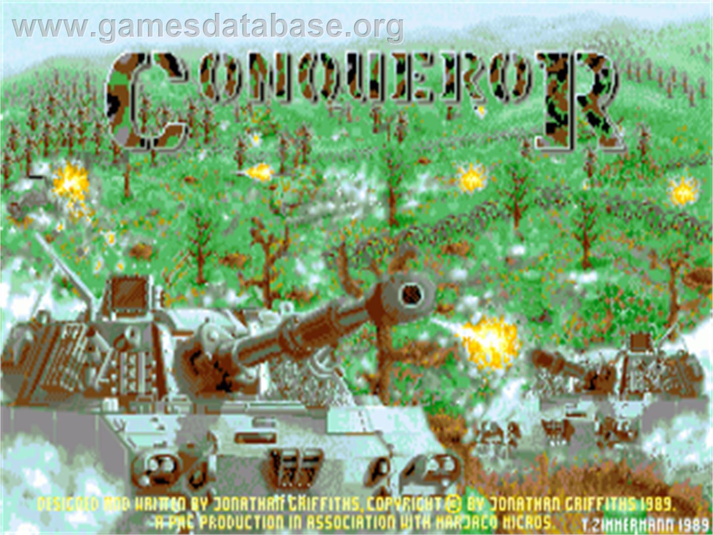 Conqueror - Commodore Amiga - Artwork - Title Screen