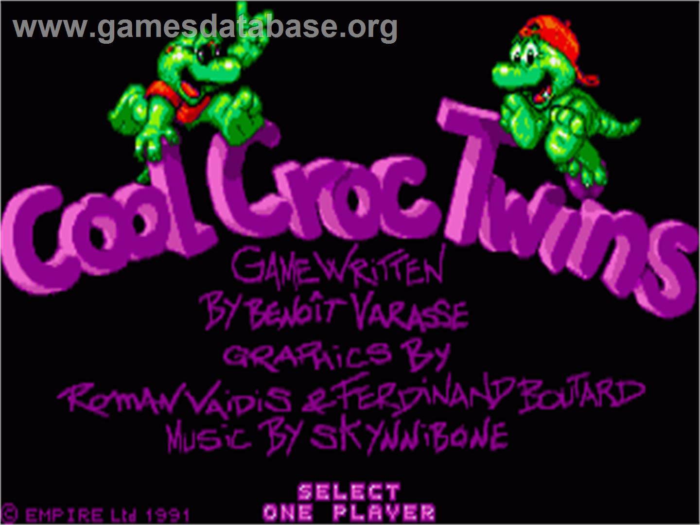 Cool Croc Twins - Commodore Amiga - Artwork - Title Screen