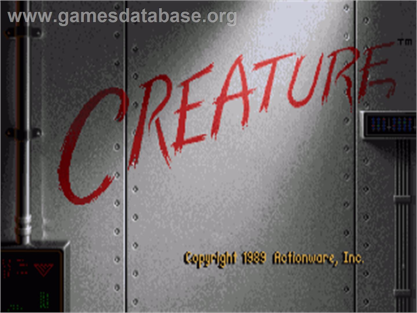 Creature - Commodore Amiga - Artwork - Title Screen