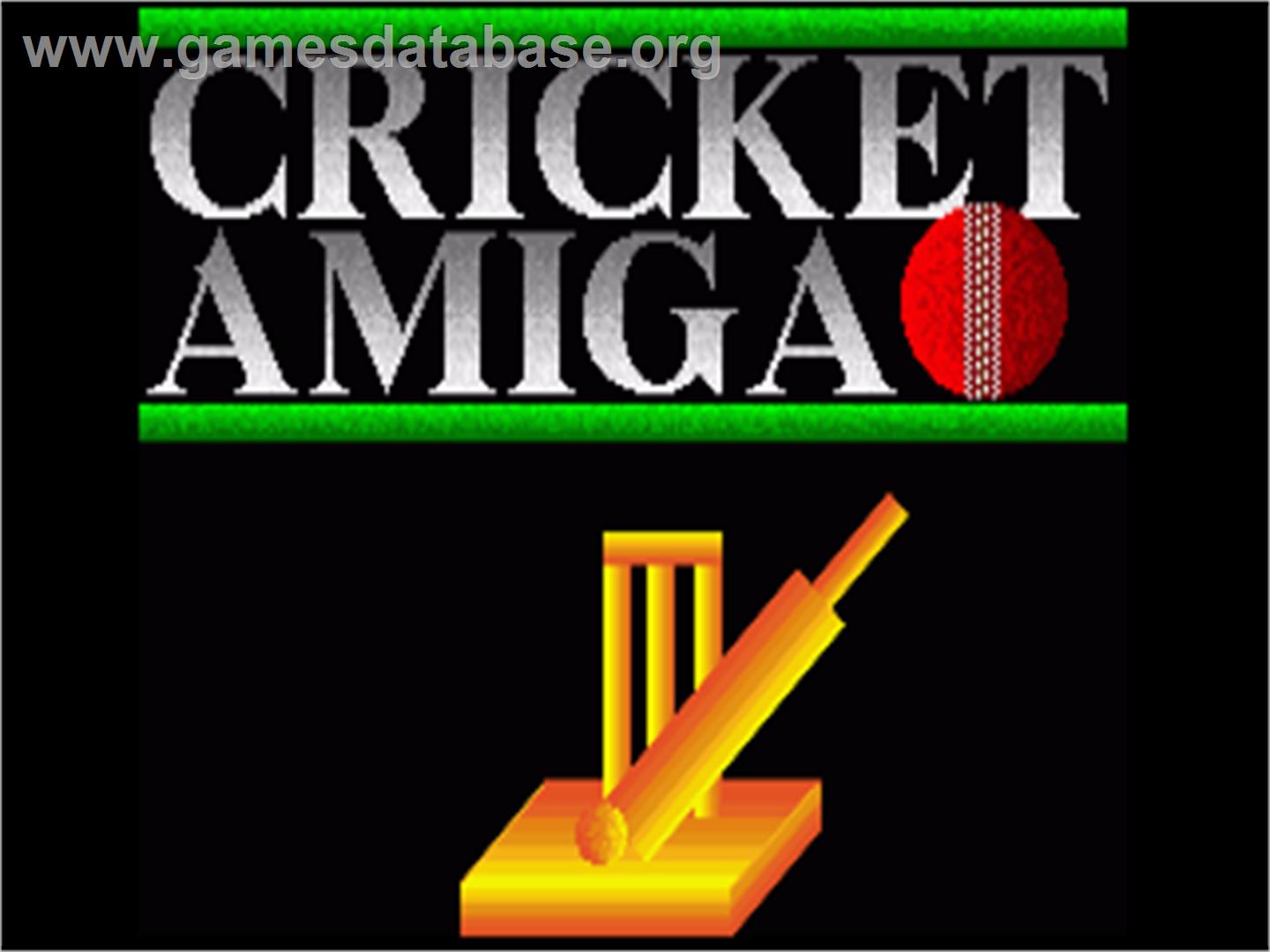 Cricket - Commodore Amiga - Artwork - Title Screen