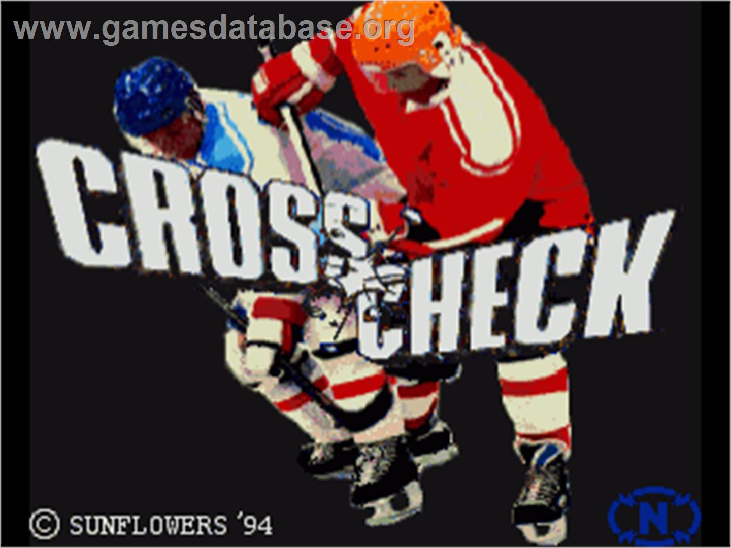 Crosscheck - Eishockey Action - Commodore Amiga - Artwork - Title Screen