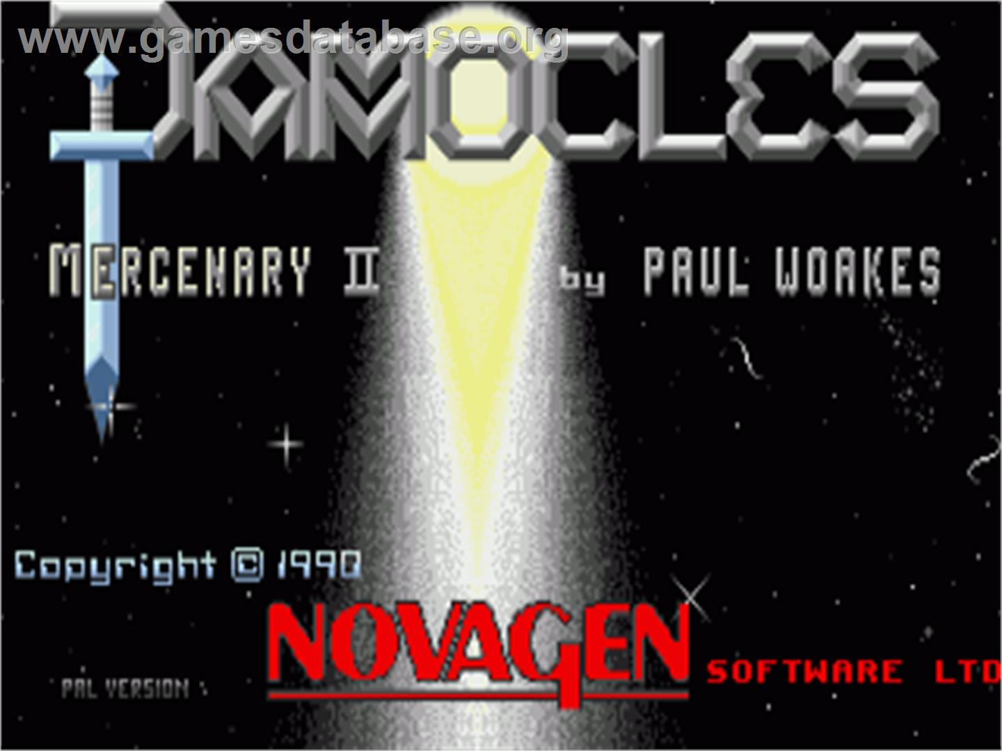 Damocles: Mercenary 2 - Commodore Amiga - Artwork - Title Screen