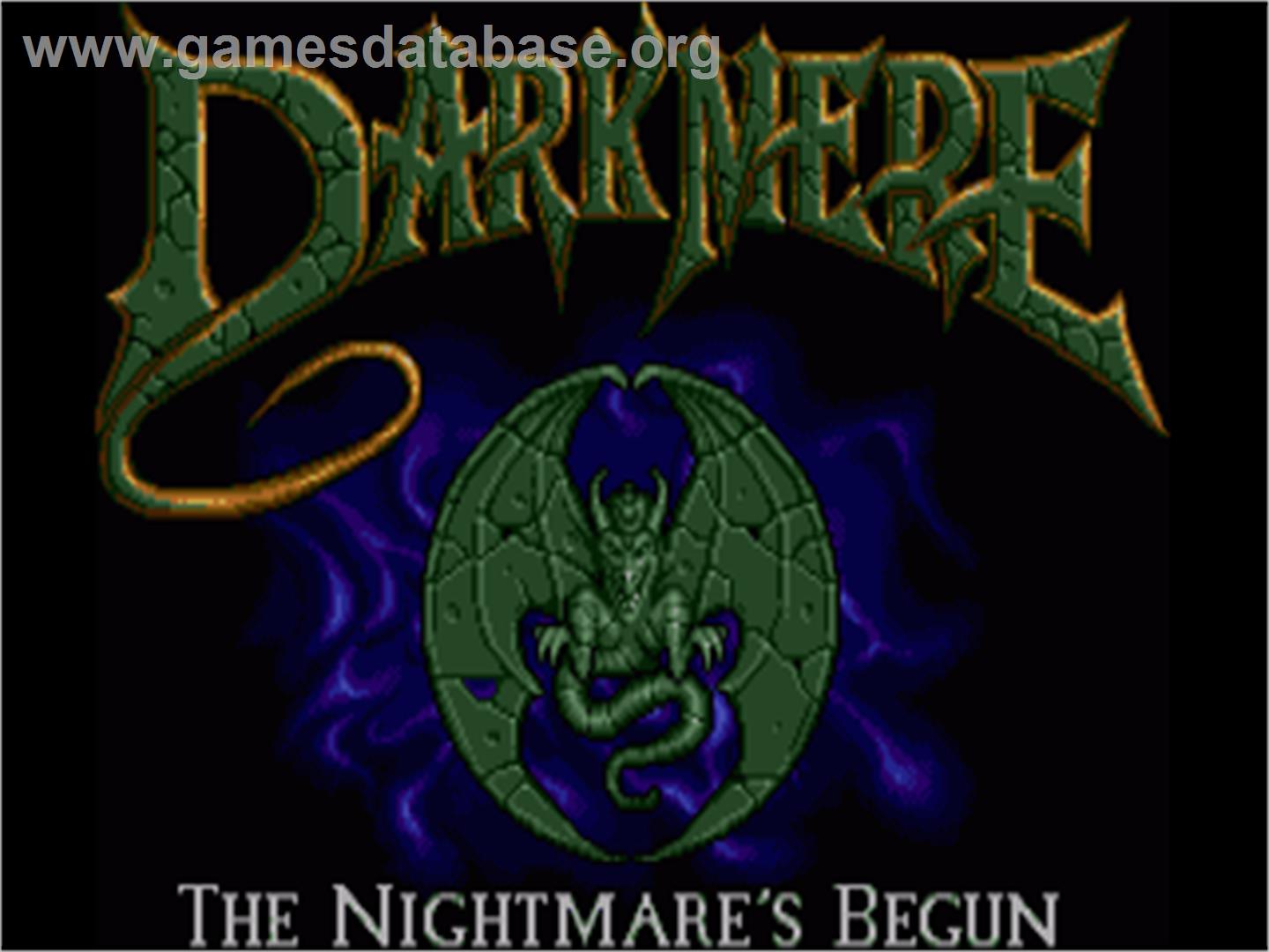 Darkmere: The Nightmare's Begun - Commodore Amiga - Artwork - Title Screen
