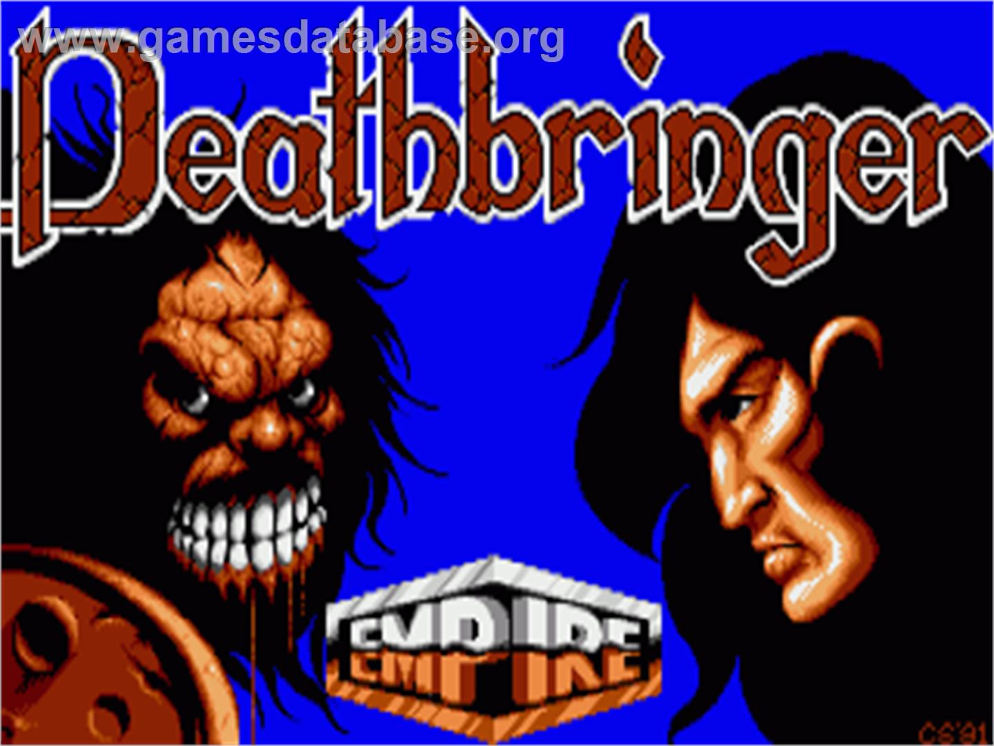 Deathbringer - Commodore Amiga - Artwork - Title Screen
