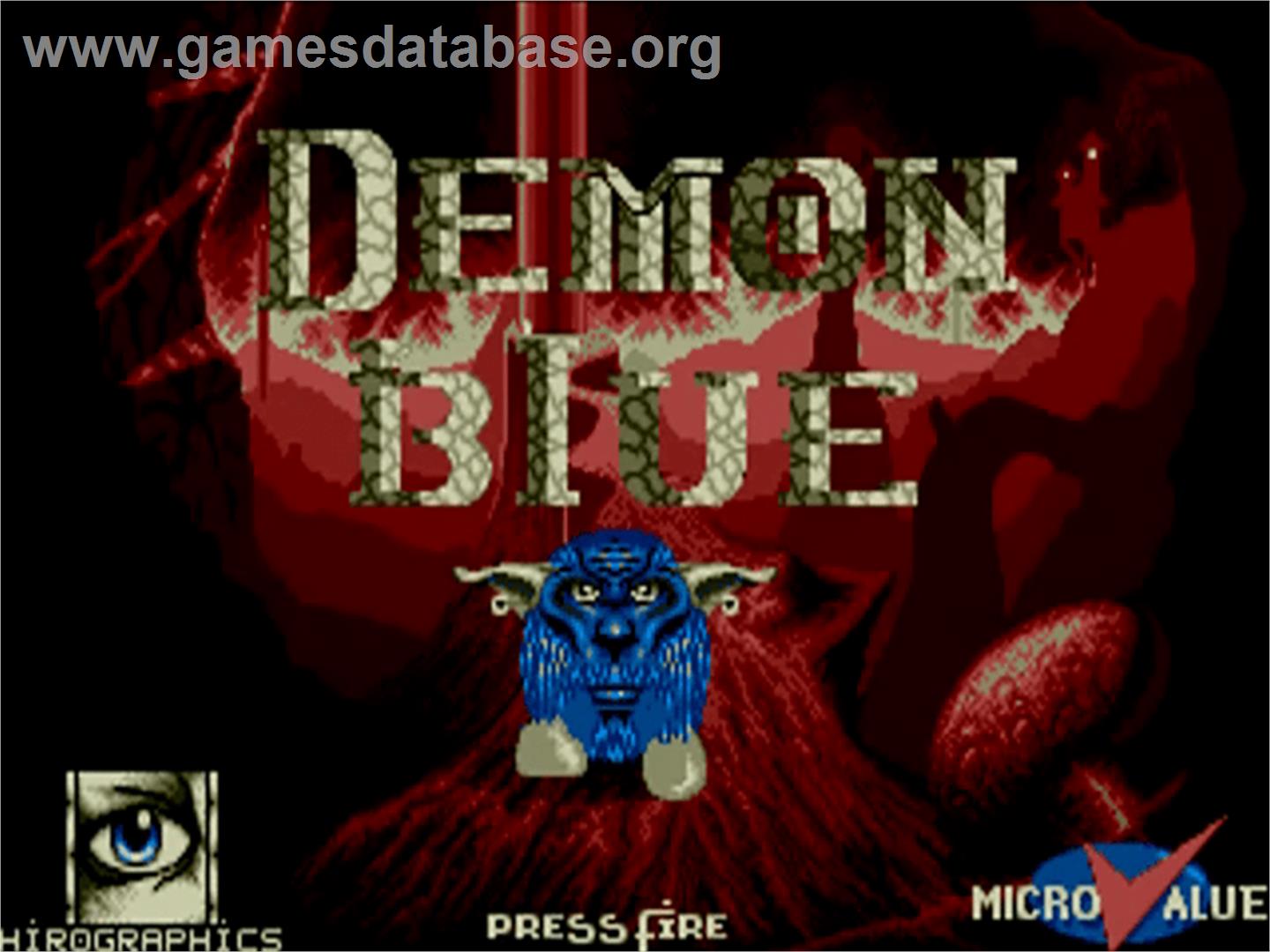 Demon Blue - Commodore Amiga - Artwork - Title Screen