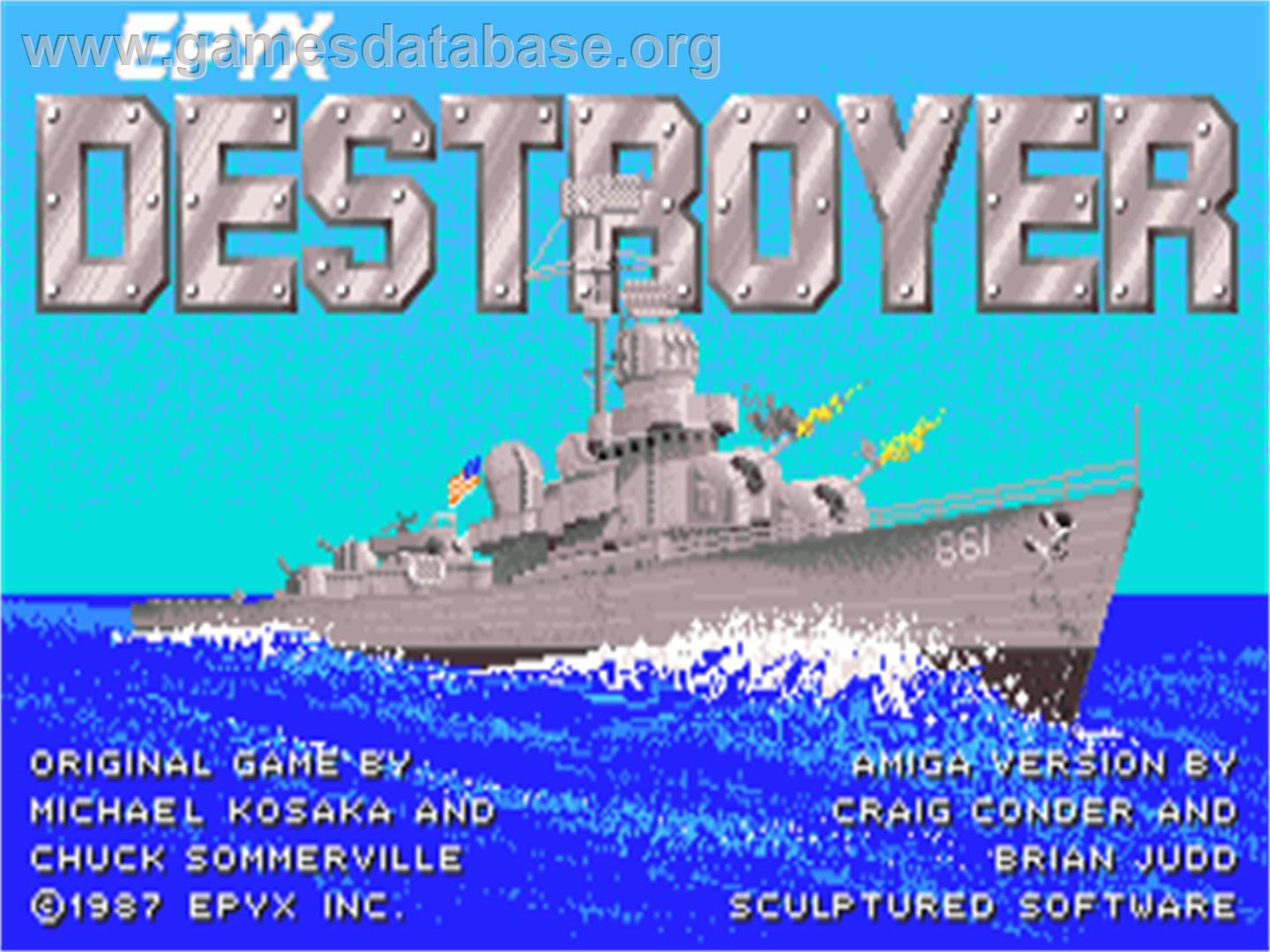 Destroyer - Commodore Amiga - Artwork - Title Screen