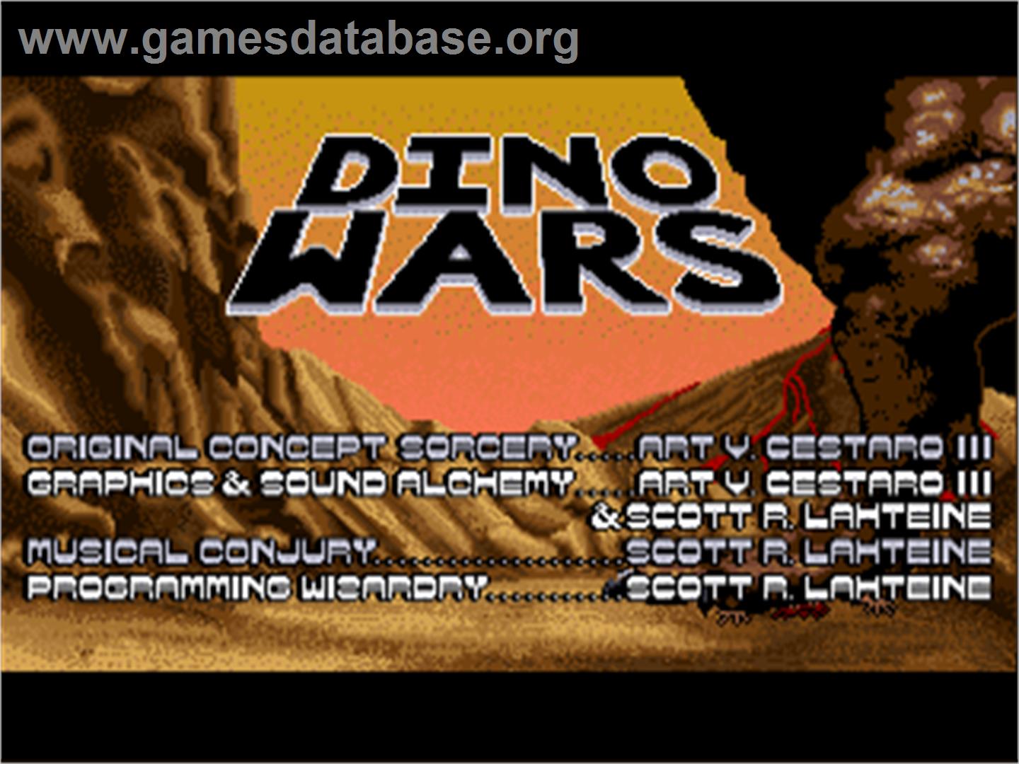 Dino Wars - Commodore Amiga - Artwork - Title Screen