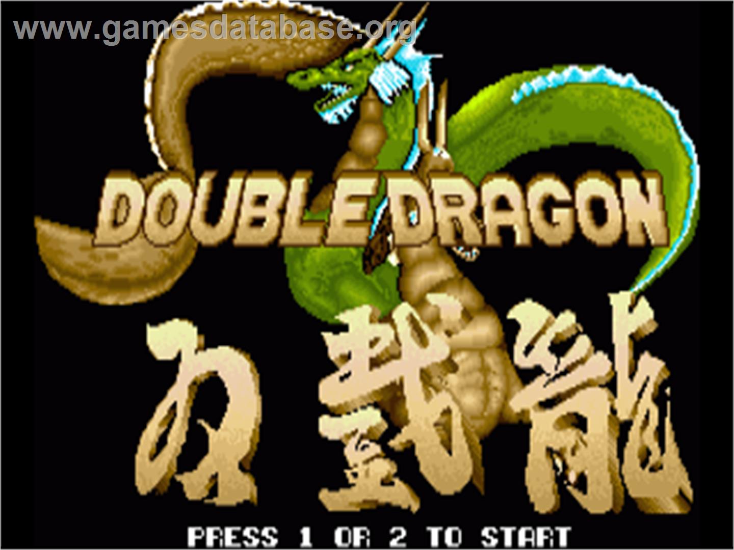 Double Dragon - Commodore Amiga - Artwork - Title Screen