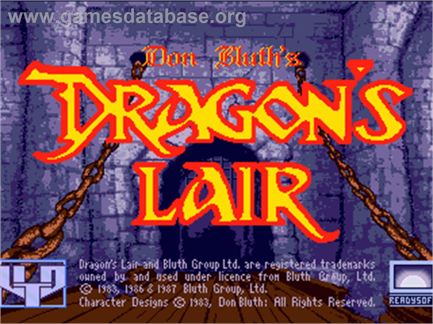 Dragon's Lair - Commodore Amiga - Artwork - Title Screen