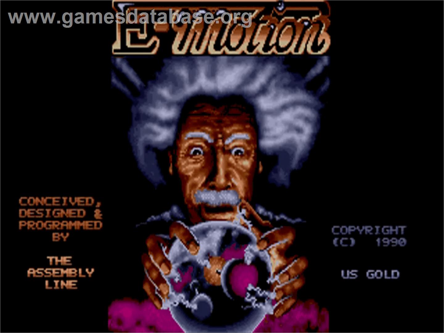 E-Motion - Commodore Amiga - Artwork - Title Screen