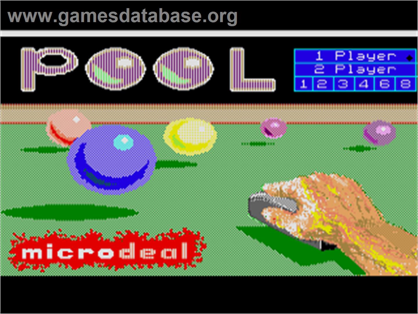 Electronic Pool - Commodore Amiga - Artwork - Title Screen