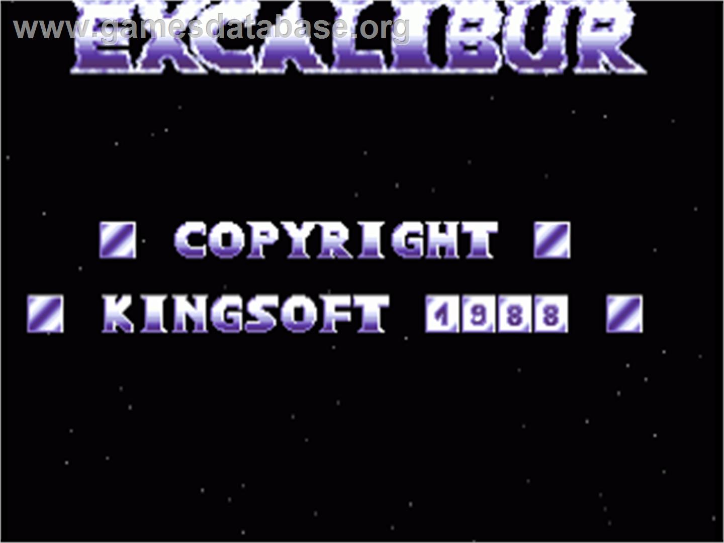 Excalibur - Commodore Amiga - Artwork - Title Screen