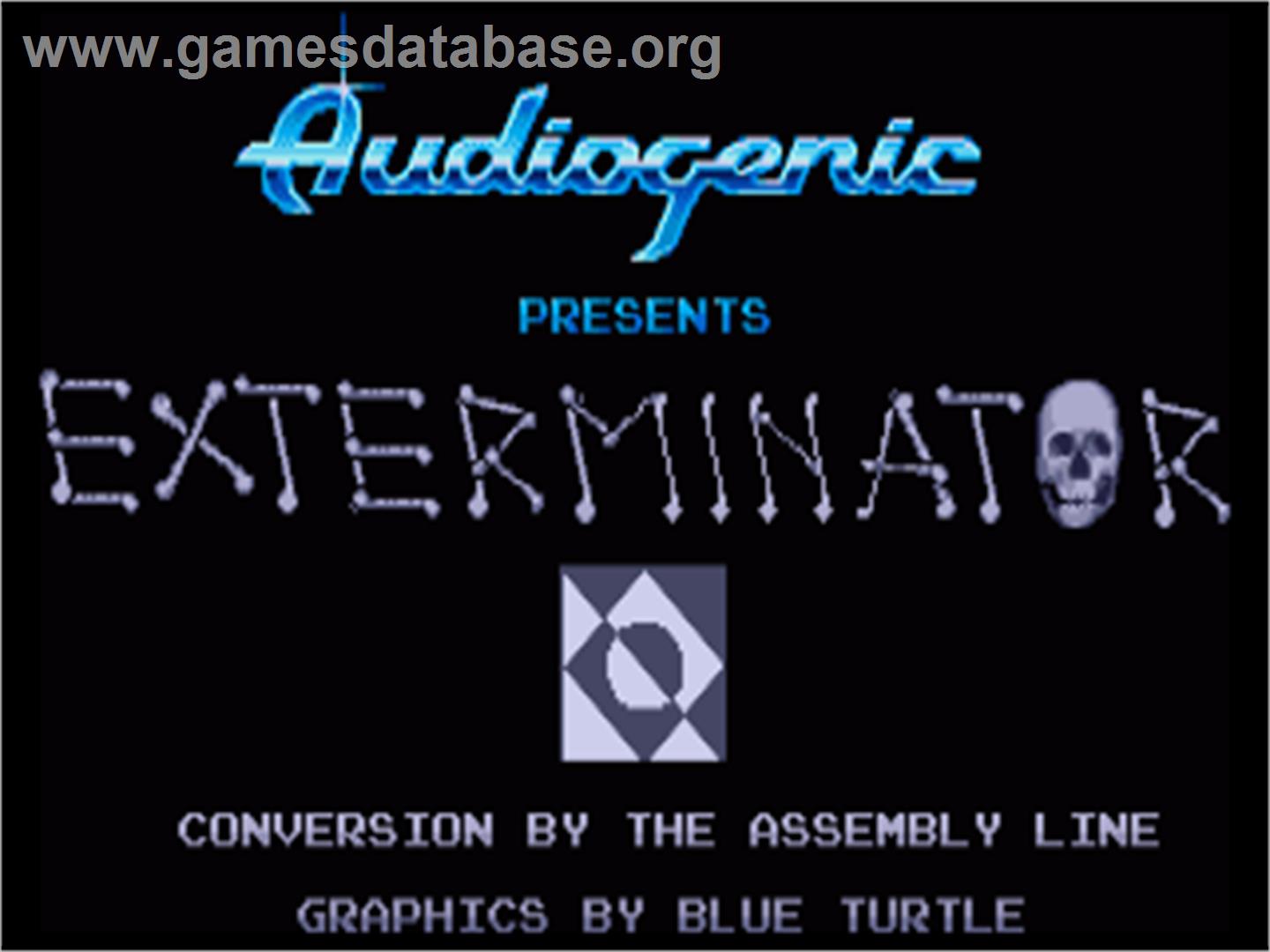 Exterminator - Commodore Amiga - Artwork - Title Screen