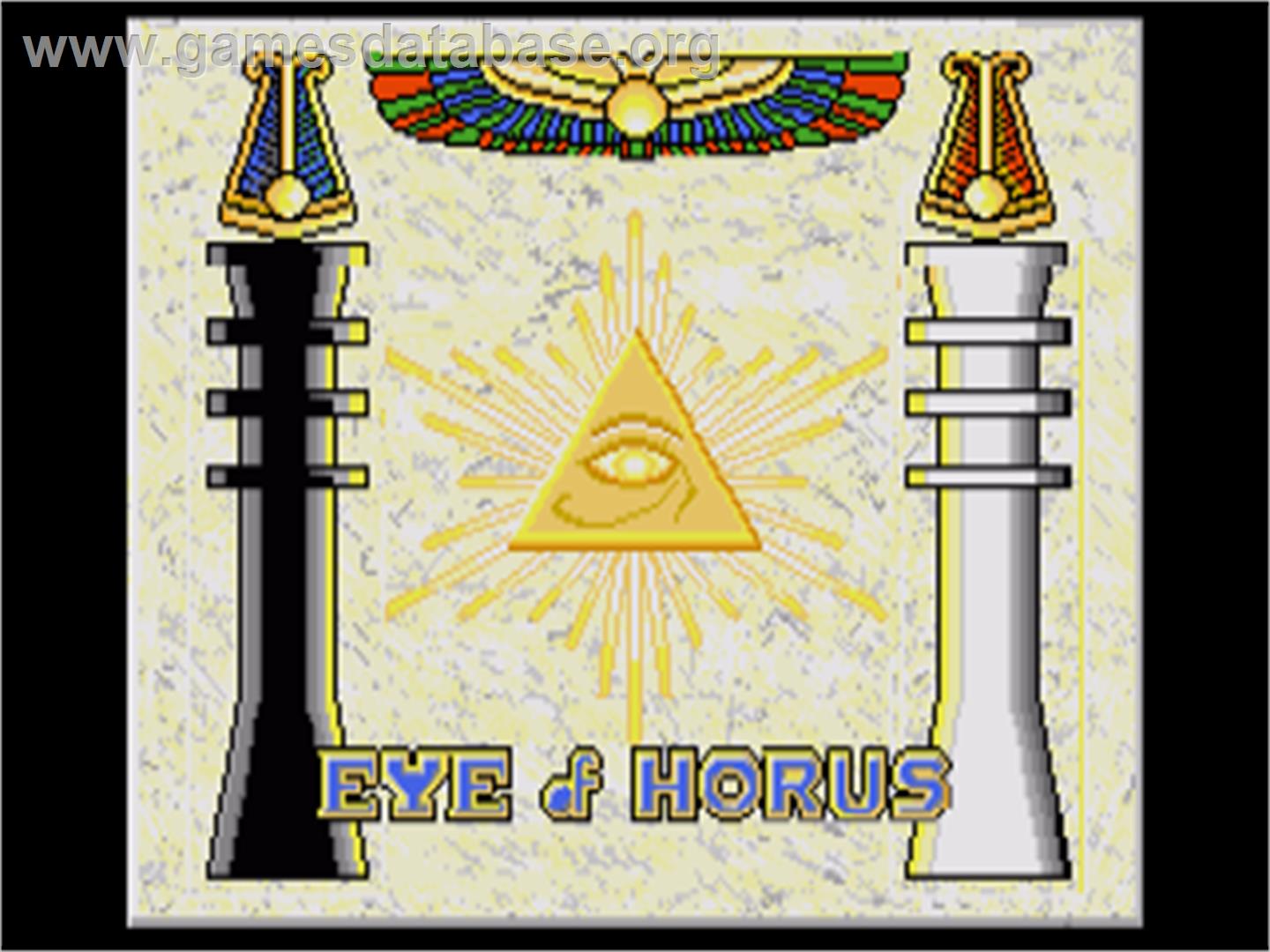 Eye Of Horus - Commodore Amiga - Artwork - Title Screen