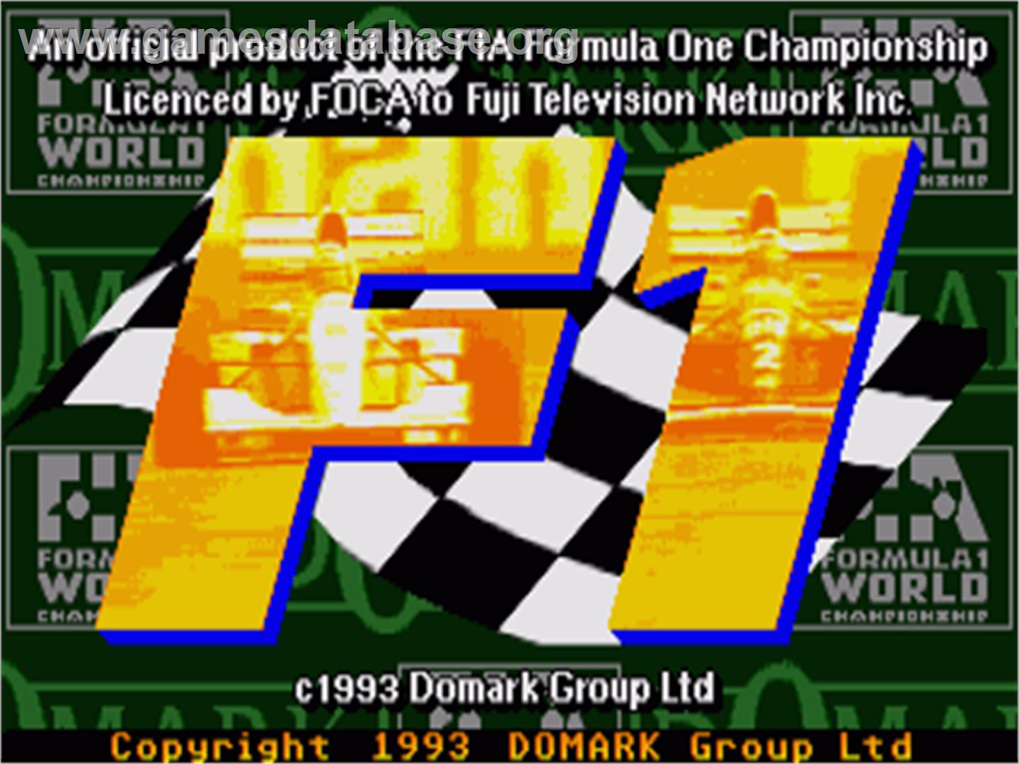 F1 - Commodore Amiga - Artwork - Title Screen