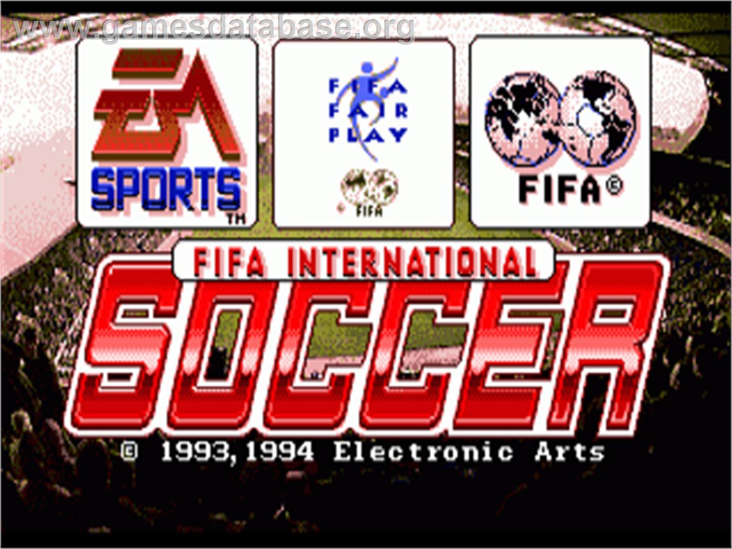 FIFA International Soccer - Commodore Amiga - Artwork - Title Screen