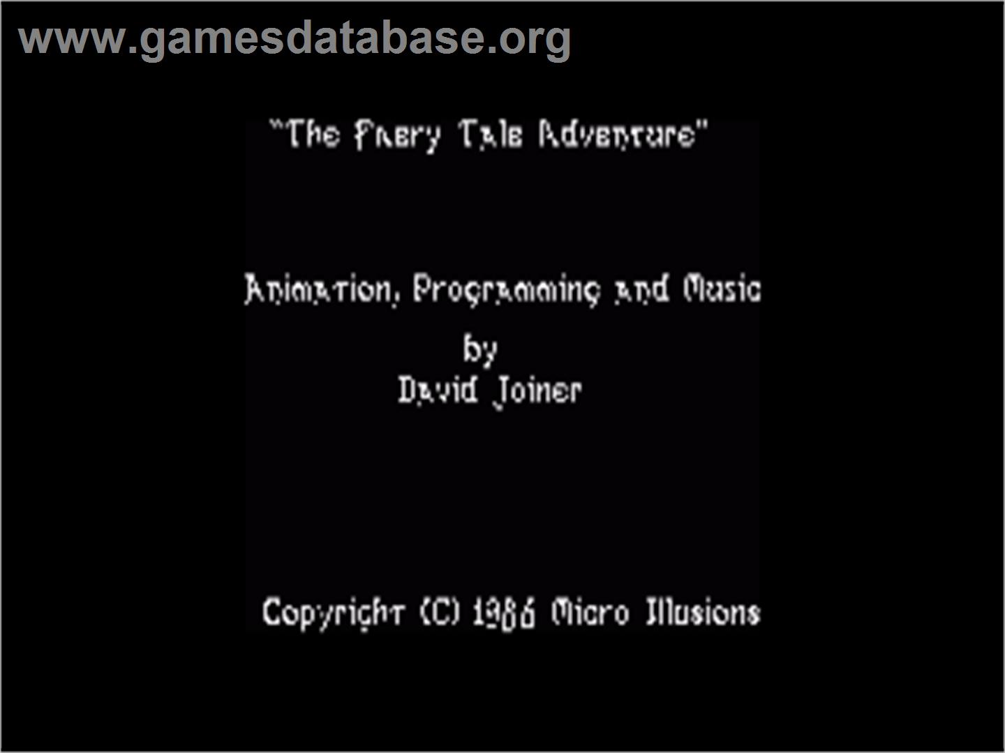Faery Tale Adventure, The - Commodore Amiga - Artwork - Title Screen