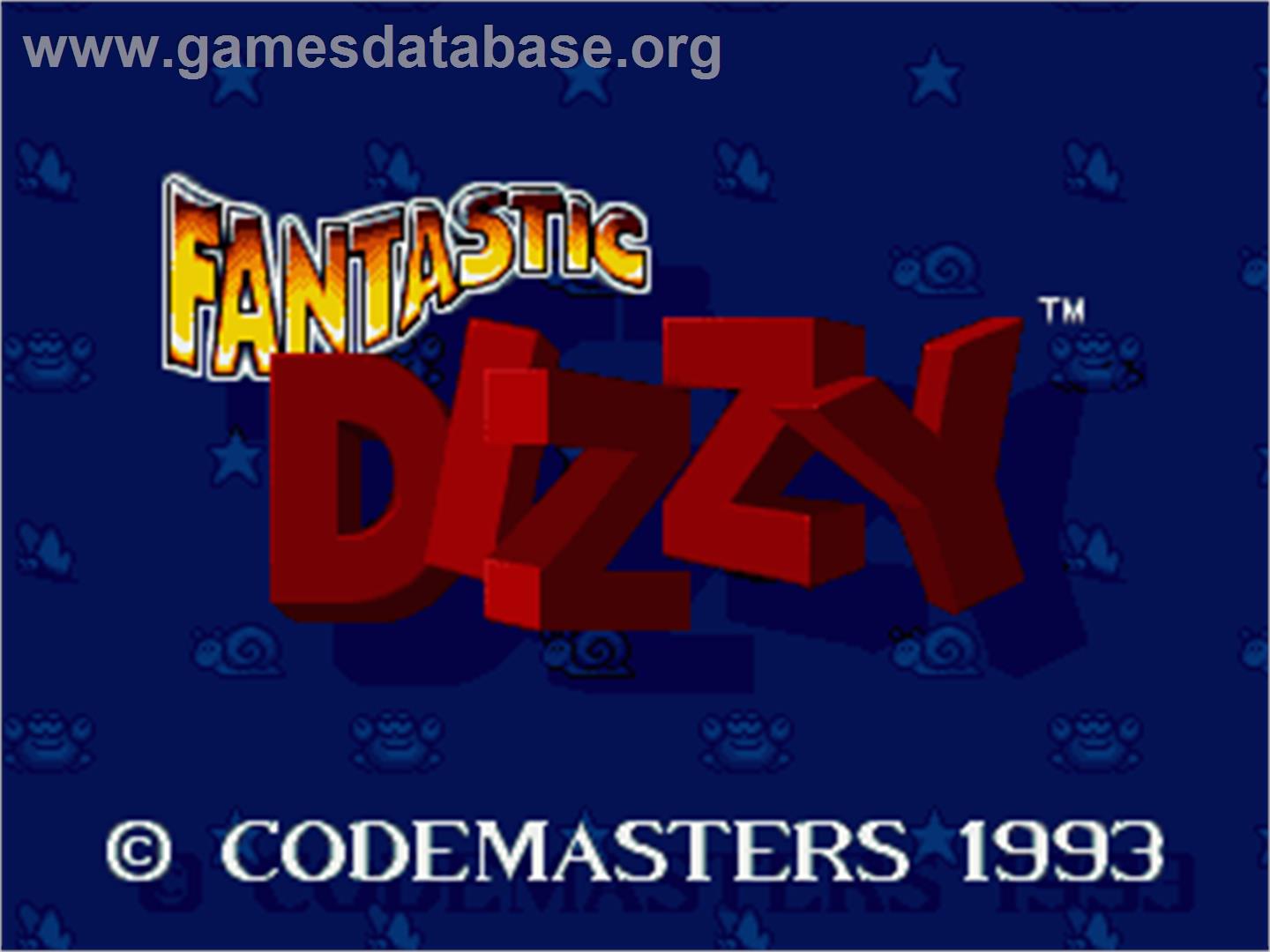 Fantastic Dizzy - Commodore Amiga - Artwork - Title Screen