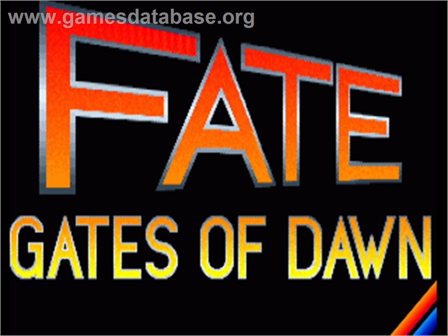 Fate: Gates of Dawn - Commodore Amiga - Artwork - Title Screen