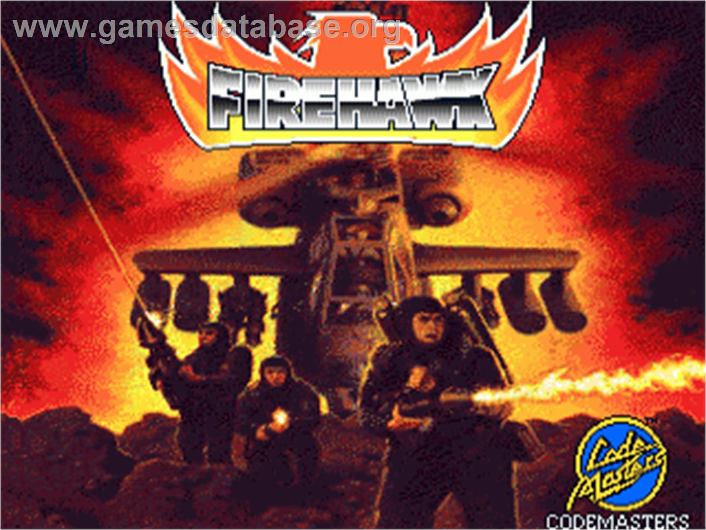 Firehawk - Commodore Amiga - Artwork - Title Screen