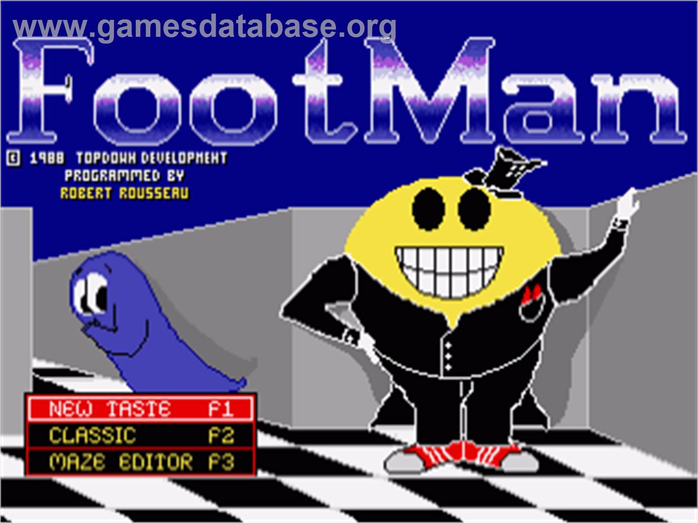 Footman - Commodore Amiga - Artwork - Title Screen