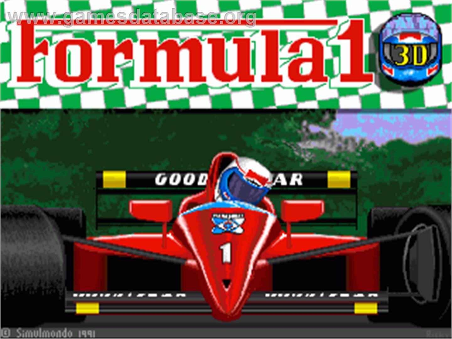 Formula 1 3d - Commodore Amiga - Artwork - Title Screen
